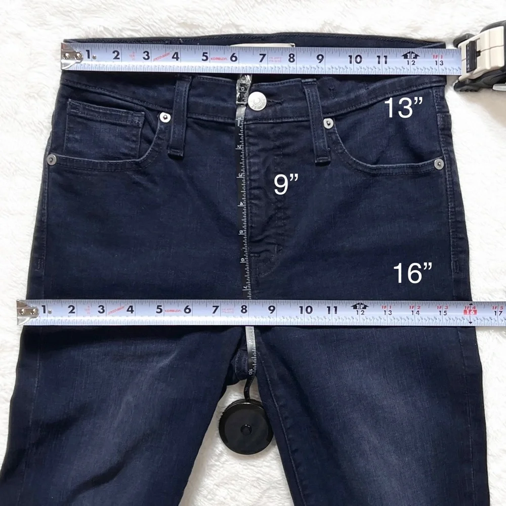Madewell Navy Blue Colored Denim 9” High Rise Skinny Jeans